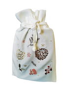 Saculet Sander Embroidery Winter`s Tale 20x30cm 29 ecru