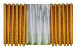 Set complet pentru fereastra DRAPERIE EVEREST 8009 CU INELE CROM + PERDEA 1008