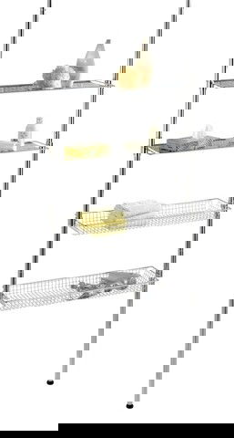 Suport extensibil pentru accesorii, Wenko, Bolsena, 20 x 71 x 65-285 cm, inox