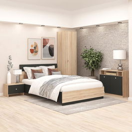 Dormitor AMBRO, configuratia AMB2, Sonoma, Antracit