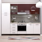 Mobila bucatarie STYLE 255, Vizon, MDF Alb, Bordo Gloss