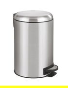 Cos de gunoi cu pedala, Wenko, Leman Easy Close, 12 L, inox