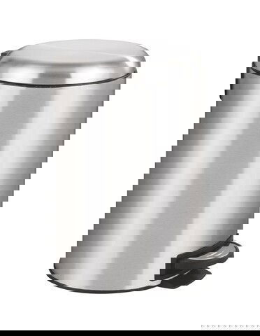 Cos de gunoi cu pedala, Wenko, Leman Easy Close, 12 L, inox