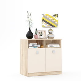 Comoda LINEA 2 usi, Sonoma, Vizon