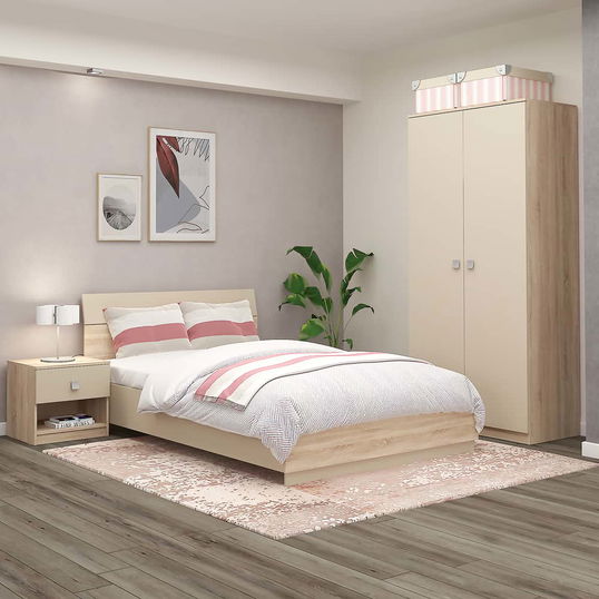 Dormitor ROSETTO, configuratia ROS2, Sonoma, Vizon