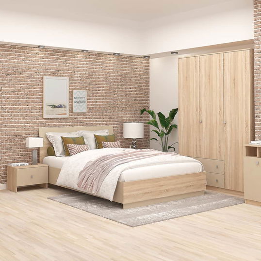Dormitor AMBRO, configuratia AMB5, Sonoma, Vizon