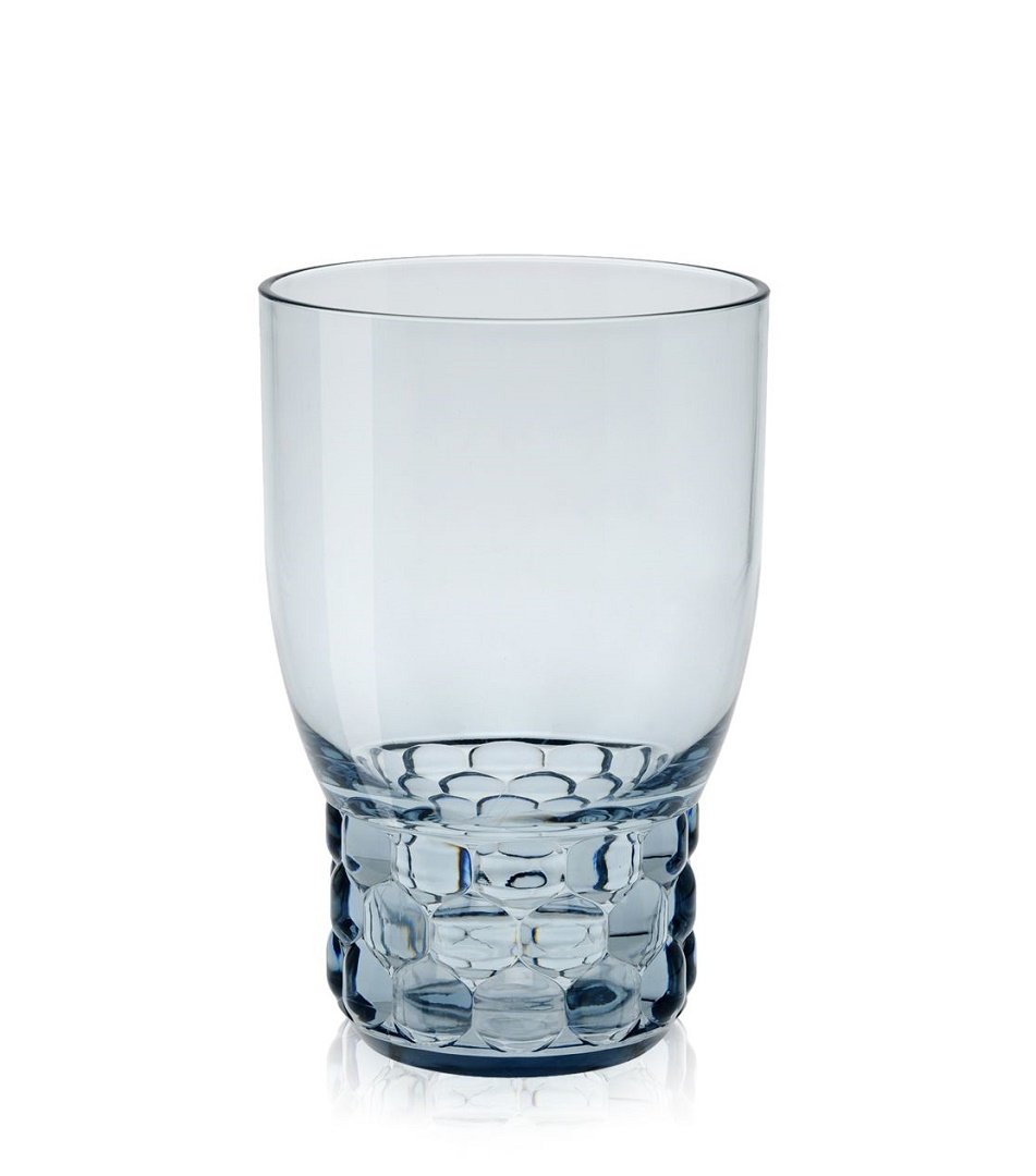 Pahar apa Kartell Jellies Family design Patricia Urquiola d 8.5cm h13cm albastru transparent