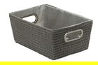 Cos de depozitare, Wenko, Chromo Grey, 12 x 19.5 x 28 cm, 4.68 L, polipropilena, gri