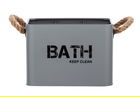 Cutie depozitare pentru baie, Wenko, Gara, 4 compartimente, 13 x 12.5 x 19 cm, 2.37 L, metal, gri/negru