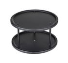 Organizator rotativ pentru depozitare, Wenko Duo Lazy Susan, Ø 26.5 x 15.5 cm, metal, negru