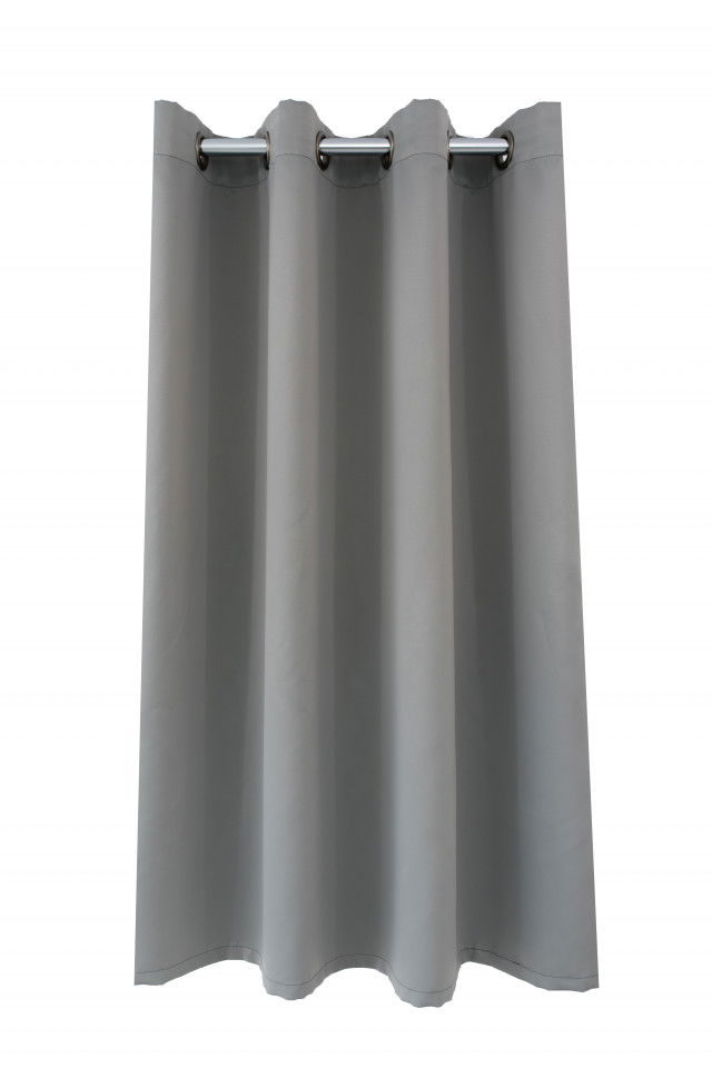 Draperie,Casa Deco Logistics, BLACK OUT GRI CU INELE CAPSE PLATINA