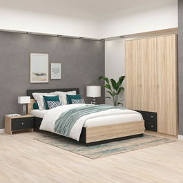 Dormitor AMBRO, configuratia AMB4, Sonoma, Antracit