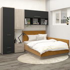 Dormitor tineret de colt RIALTO, RIA3, Oak, Antracit, Catifea Galben Mustar