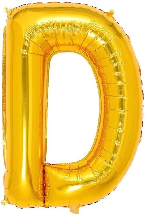 Balon aniversar Maxee, litera D, auriu, 40 cm