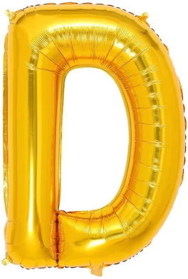 Balon aniversar Maxee, litera D, auriu, 40 cm