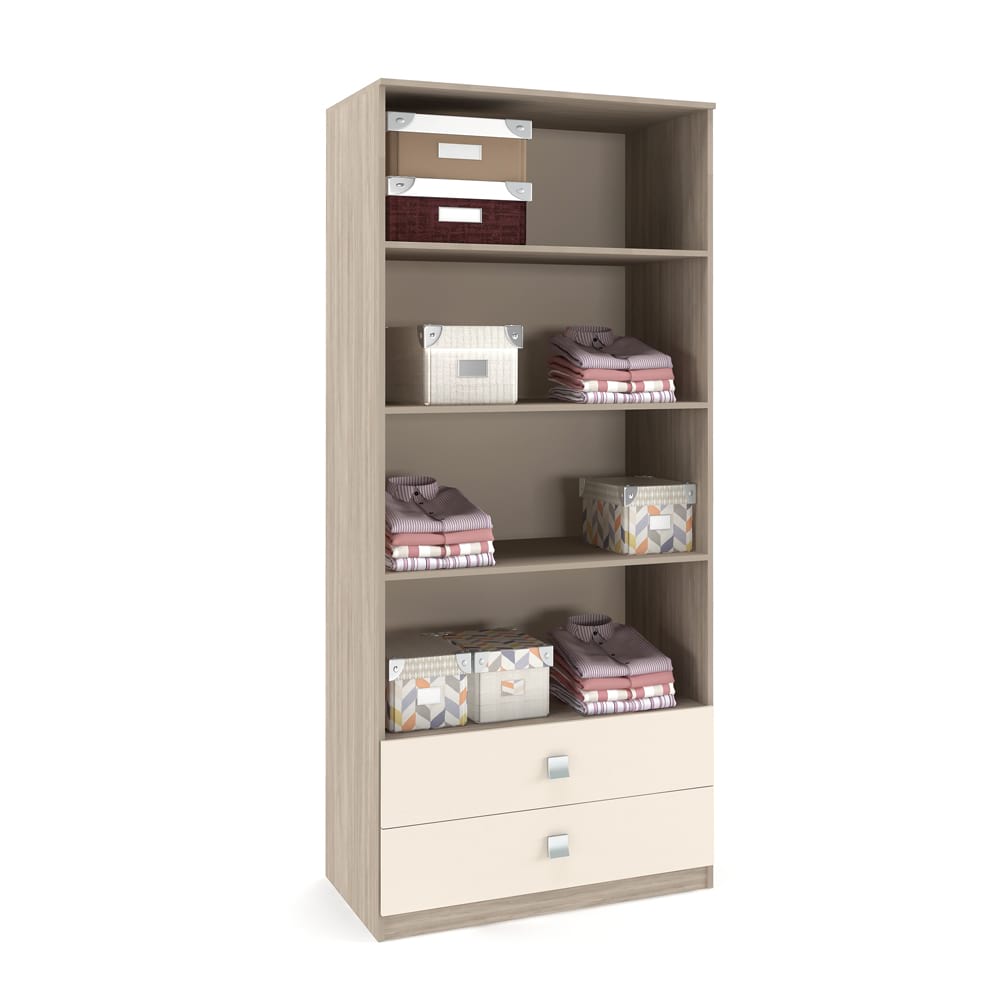 Dulap haine LINEA 2U-2S, polite, Oak, Vizon