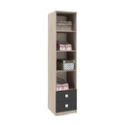 Dulap haine LINEA 1U-2S, polite, Oak, Antracit