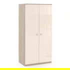 Dulap Haine LINEA 2 usi, bara haine, Oak, Crem Gloss