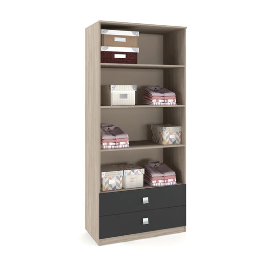 Dulap haine LINEA 2U-2S, polite, Oak, Antracit