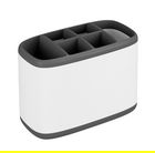 Suport periute si pasta de dinti, Wenko, Tarbes, 18 x 12 x 9.5 cm, plastic, alb/gri