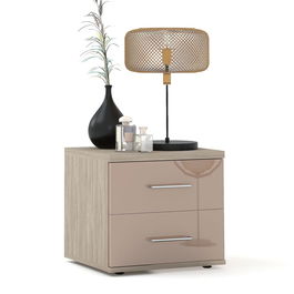 Noptiera PRIMAVERA 2 sertare, Oak, Cappuccino Gloss
