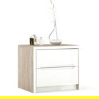Noptiera MONTELLO 2 sertare, Oak, Alb Gloss