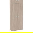 Dulap haine LINEA 2U + Suprapozabil, bara umerase, polite, Oak