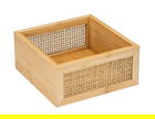 Cutie depozitare, Wenko, Allegre M, 15 x 7 x 15 cm, bambus/ratan, natur