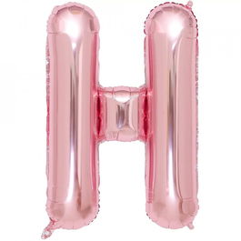 Balon aniversar Maxee, litera H, roz, 40 cm