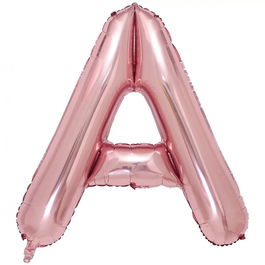 Balon aniversar Maxee, litera A, roz, 40 cm