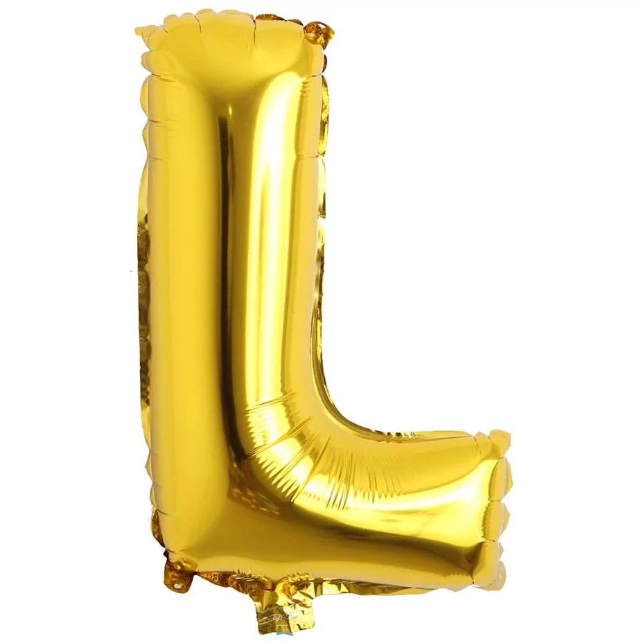Balon aniversar Maxee, litera L, auriu, 40 cm