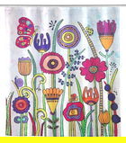 Perdea de dus, Wenko, Bloom, 180 x 200 cm, poliester, multicolor