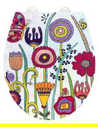 Capac de toaleta cu sistem automat de coborare, Wenko, Bloom, 38 x 44.5 cm, duroplast, multicolor