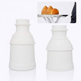 Set de 2 forme pentru bile de orez ZoneYan, plastic, alb