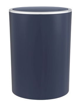 Cos de gunoi cu capac batant, Wenko, Inca, 5 L, 18.5 x 25.5 x 18.5 cm, plastic, bleumarin
