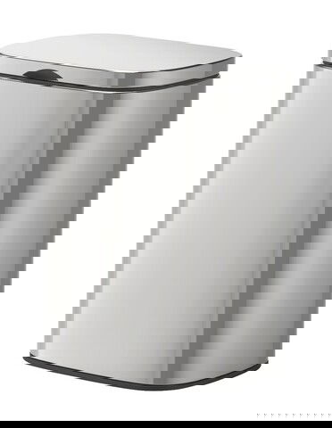 Cos de gunoi, Wenko, Sare, 5 L, 21.5 x 29.5 x 19 cm, inox, gri lucios