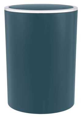 Cos de gunoi cu capac batant, Wenko, Inca, 5 L, 18.5 x 25.5 x 18.5 cm, plastic, verde inchis