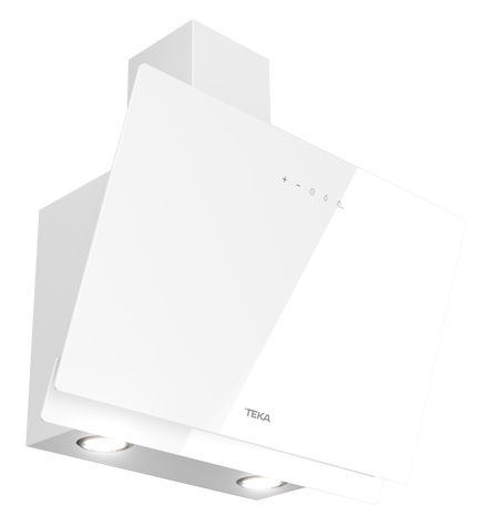 Hota Teka Easy DVN 64030 design vertical 2 trepte + Turbo 460 m3/h 60cm timer Sticla alba