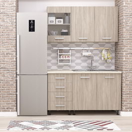 Mobila bucatarie DOMINO 135, Vizon, Oak