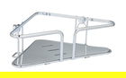 Etajera de colt pentru baie, Wenko, Termoli, 28 x 8 x 15.5 cm, inox/plastic, argintiu