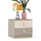 Noptiera LINEA 2 sertare, Oak, Vizon