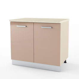 Dulap inferior 2 usi STYLE 90, Vizon, MDF Cappuccino Gloss