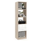 Biblioraft MODUS 45, 2 sertare, Oak, Alb Gloss