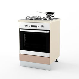 Dulap inferior cuptor incastrabil STYLE 60, Vizon, MDF Cappuccino Gloss