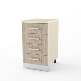 Dulap inferior 4 sertare DOMINO 45, Vizon, Oak