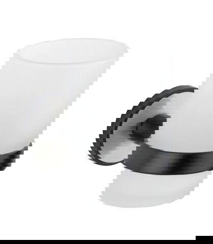 Suport periute si pasta de dinti, Wenko, UV-Loc, Udine, 6 x 9.5 x 11 cm, inox/sticla