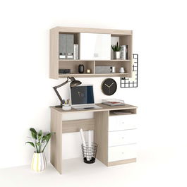 Ansamblu birou MODUS 1, Oak, Alb Gloss
