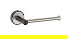 Suport hartie igienica, Wenko, UV-Loc, Udine, 17 x 5 x 6 cm, inox, gri/negru
