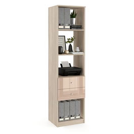 Biblioraft MODUS 45, 2 sertare, Oak, Cappuccino Gloss