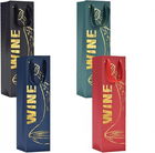 Set de 8 pungi pentru sticle de vin Pajaver, carton, multicolor, 9 x 9 x 35 cm